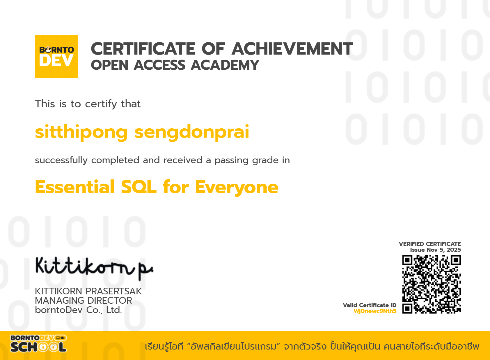 Essential SQL for Everyone